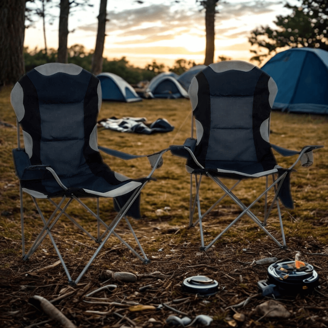 Napio™ Premium Folding Camp Chairs Pair