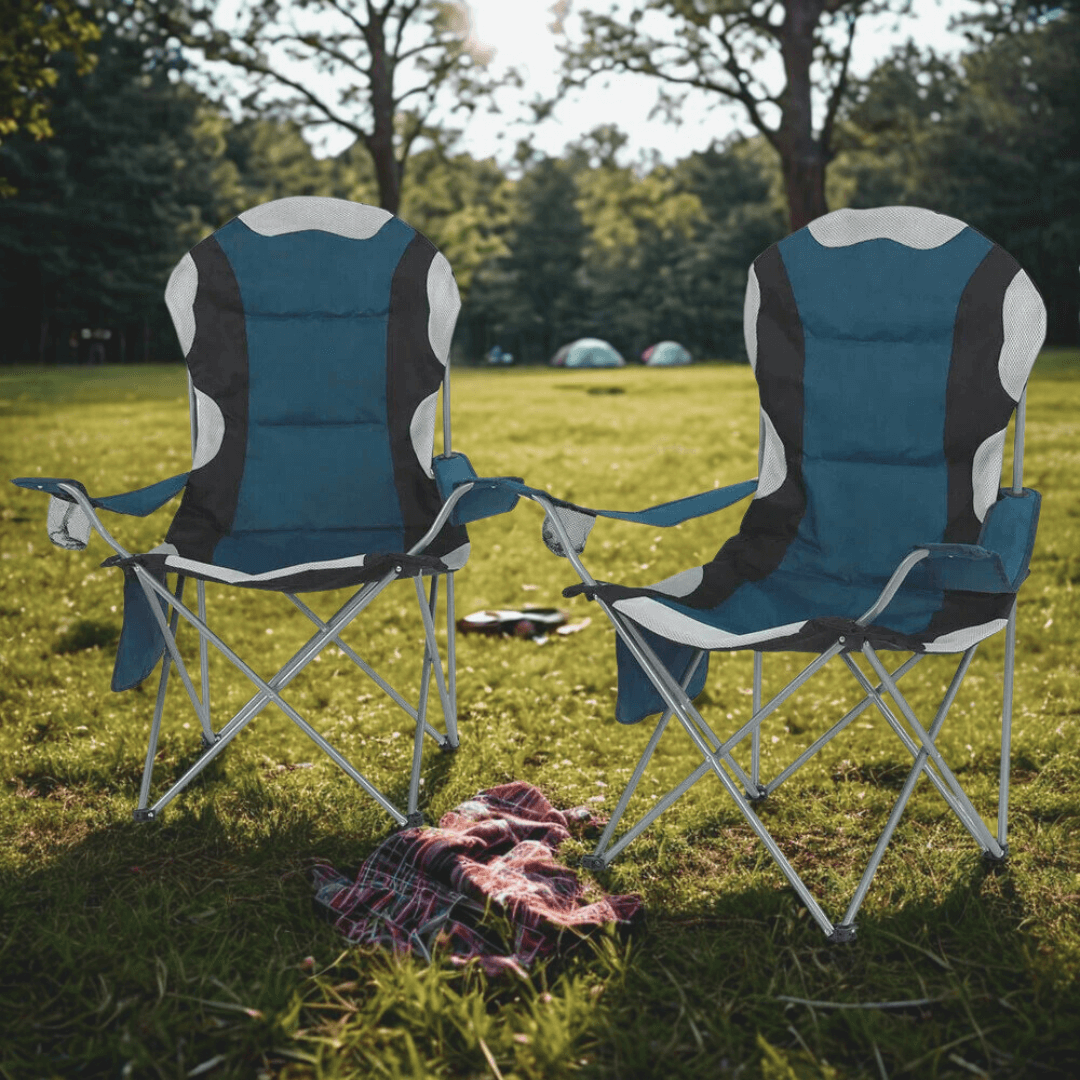 Napio™ Premium Folding Camp Chairs Pair