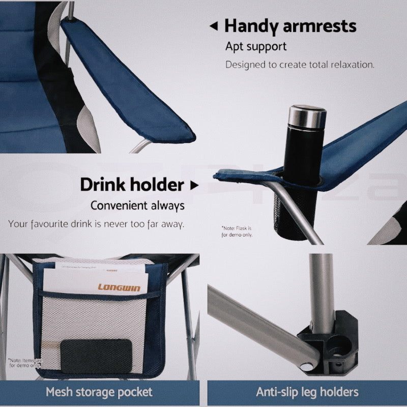 Napio Premium Folding Camp Chairs – Set of 2