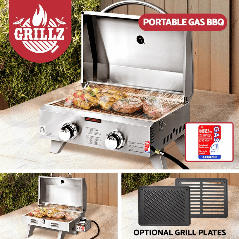 Napio Portable 2-Burner Gas BBQ Grill