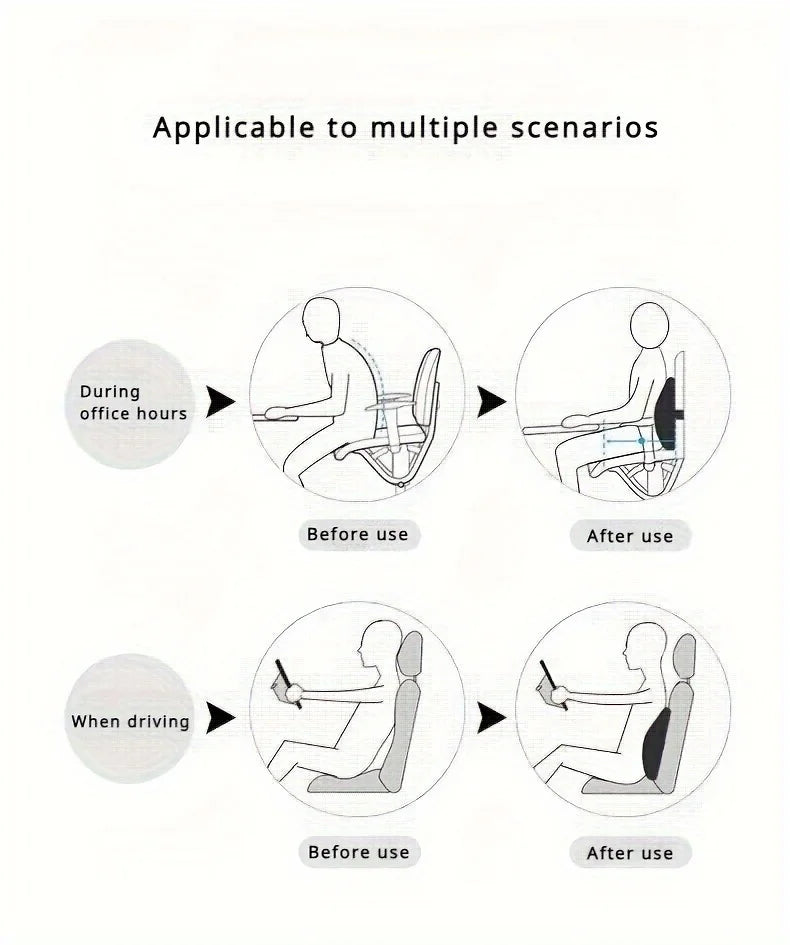 Napio Memory-Foam Lumbar Support Cushion