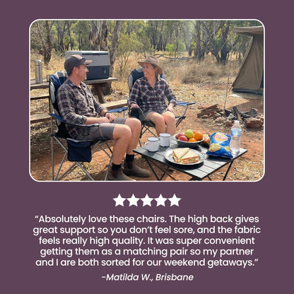 Napio™ Premium Folding Camp Chairs Pair